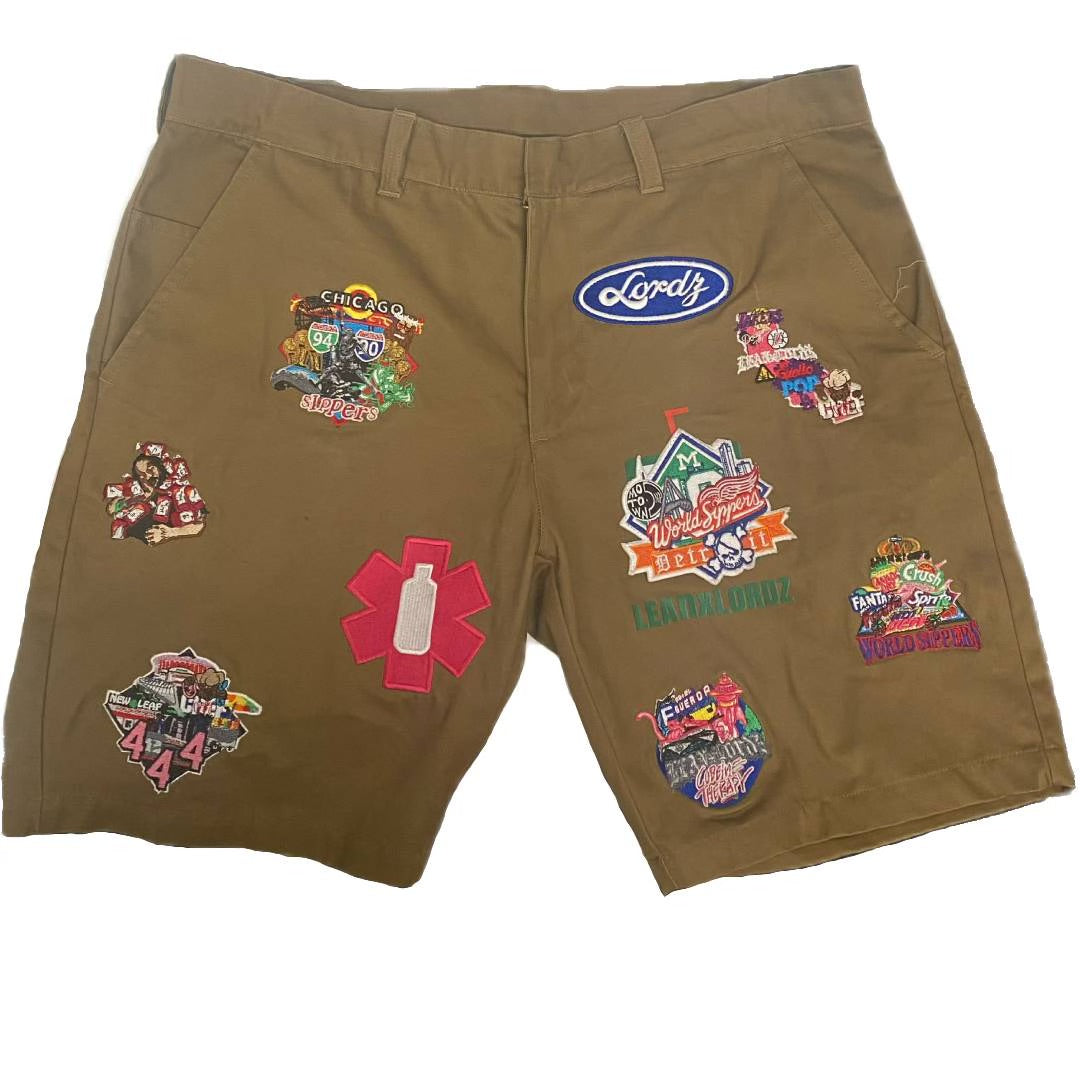 Khaki Patch Shorts